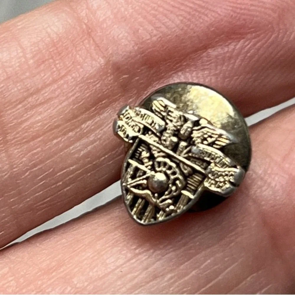 Vintage‎ West Point USMC Honor Country Tie Tack Pin Tiny Mens Accessory